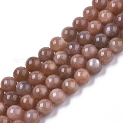 Natürliche sunstone Perlen Stränge, Runde, 10 mm, Bohrung: 0.8 mm, ca. 39 Stk. / Strang, 15.28 Zoll (38.8 cm)