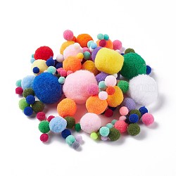 Pom Pom Bälle aus Stoffgarn, Runde, Mischfarbe, 7~38 mm