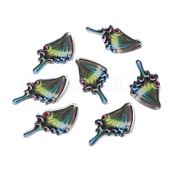 Acrylanhänger der Frühlings- und Sommerserie, Ohrring für die Herstellung, Schmetterlingsflügel, Farbig, 45.5x23x2 mm, Bohrung: 1.5 mm