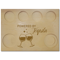 Plateau de service à vin en bois, rectangle, modèle de boisson, 180x250x12.5mm