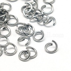 304 Stainless Steel Jump Rings, Jewelry Accessory, 18 Gauge, 7x1mm, Inner Diameter: 5mm