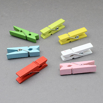 Wooden Craft Pegs Clips X-AJEW-S034-35mm
