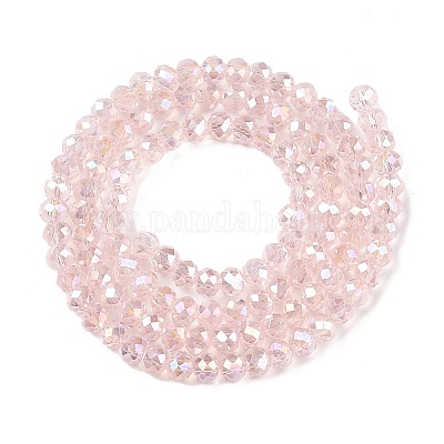 Chapelets de perles en verre électroplaqué&nbsp;EGLA-A044-T3mm-B22-1
