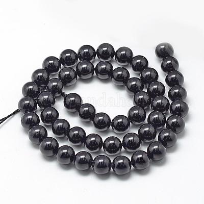 Natural black tourmaline beads deals