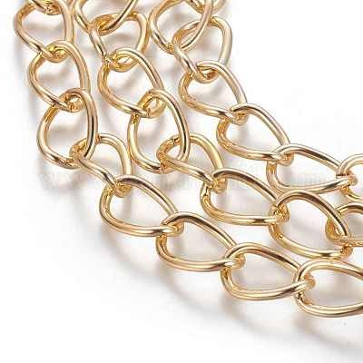 Wholesale 3.28 Feet Decorative Chain Aluminium Twisted Chains Curb Chains 