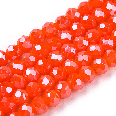 Chapelets de perles en verre électroplaqué&nbsp;EGLA-A034-P2mm-A27-1