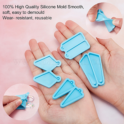 Versatile Silicone Resin Earring Molds, Set of 12
