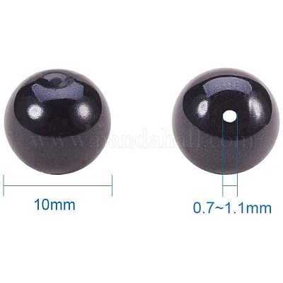 Pearlized Glasperlen runde Perlen&nbsp;HY-PH0001-10mm-080-1