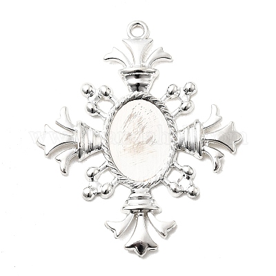 Impostazione di cabochon in lega&nbsp;PW-WGAB9EB-12-1