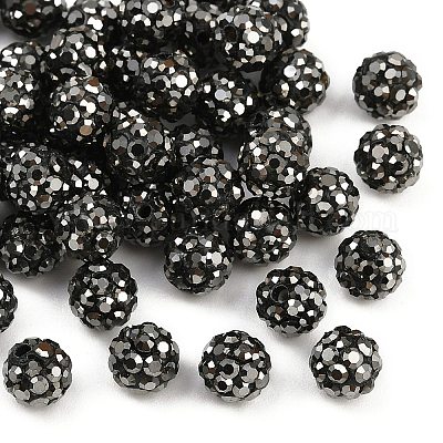 Perles de strass en argile polymère&nbsp;RB-H284-6MM-Half-1-1