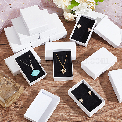 Boîtes à bijoux en carton&nbsp;CBOX-WH0003-27-1