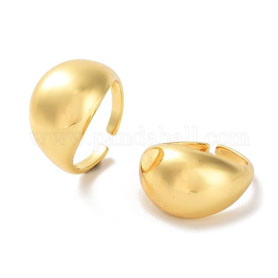 Anello per polsino aperto in ottone semplice&nbsp;RJEW-E292-10G-1