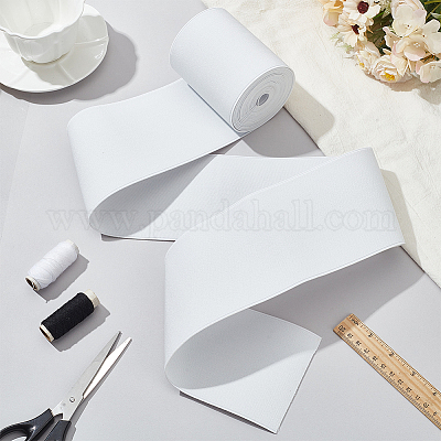 Elastique,white 4mm 10 Meter  Bande Élastique Plate Tricotée, 3 4 5 6 8