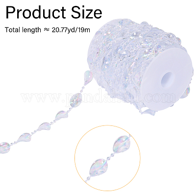 Catene di perline acriliche&nbsp;CHAC-WH0001-06-1