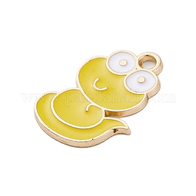 Pendentifs d'émail en alliage&nbsp;ENAM-S027-02C-G-1