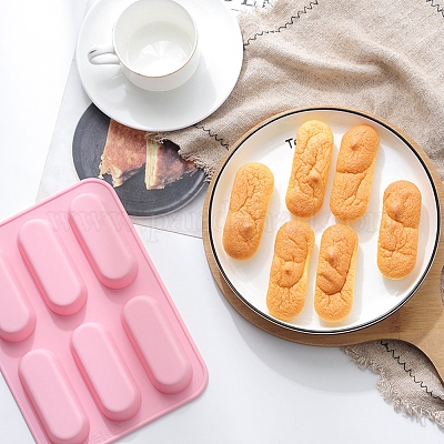 Finger Shaped Food Grade Silicone Mold, Cylinder Silicone Trays, for  Baking, Soap, Resin, Chocolate Bar, Pink, 223x161x20mm