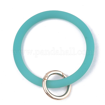 PandaHall Personalized Silicone Key Ring Bracelet