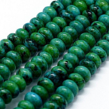 Cordon de perles graduées turquoise jaune naturel G-N001-41B-1