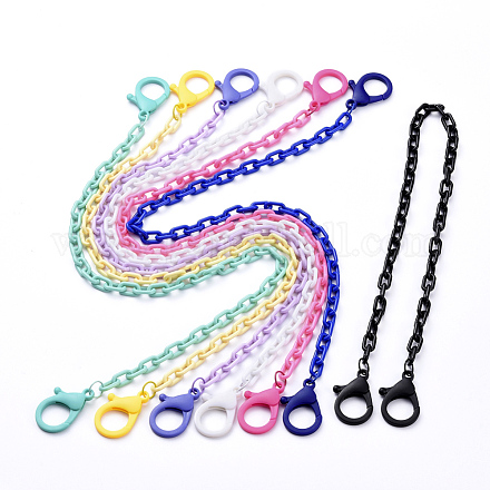 Персонализированные ожерелья-цепочки из абс-пластика NJEW-JN02849-1