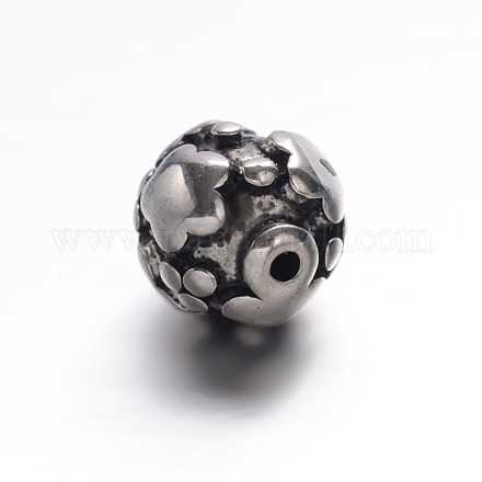 Round 304 Stainless Steel Beads STAS-N064-37-1