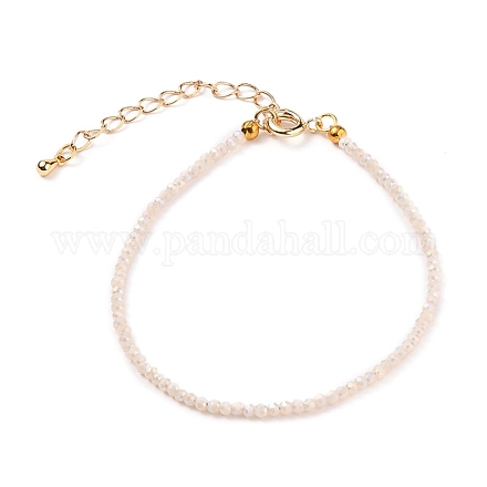 Bracelets en perles de verre galvanisé à facettes BJEW-JB05693-04-1