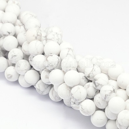 Hebras de perlas redondas de Howlite naturales G-L448-10-10mm-1