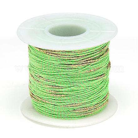 ナイロン糸とメタリックコード  薄緑  1~1.5mm  約100m /ロール NWIR-T001-A16-1