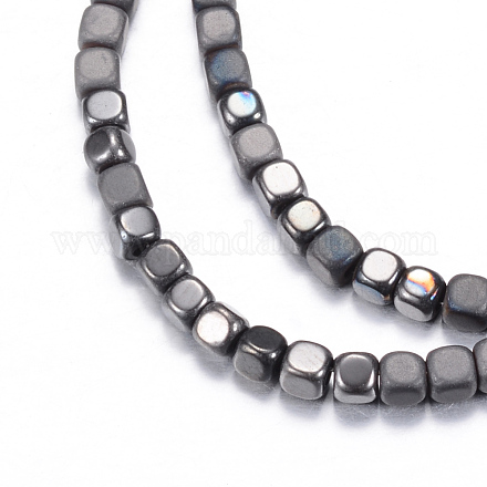 Chapelets de perles en hématite synthétique sans magnétique X-G-Q467-11D-1
