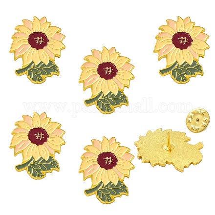 Sonnenblumen-Emaille-Pin JEWB-SZ0001-55-1