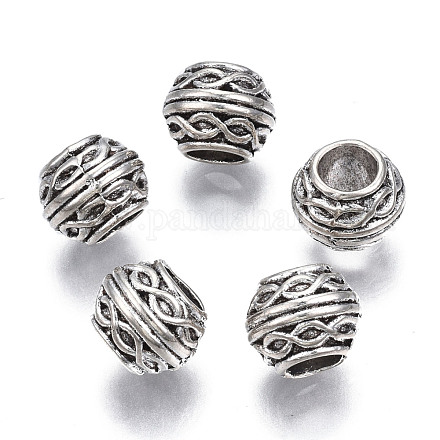 Perles européennes en alliage de zinc de style tibétain MPDL-S068-01-RS-1