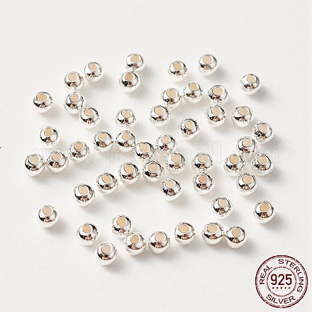 925 Sterling Silver Beads STER-S002-12-2mm-1