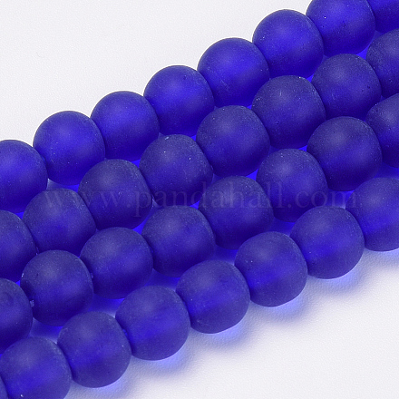 Chapelets de perles en verre transparente   GLAA-Q064-10-4mm-1