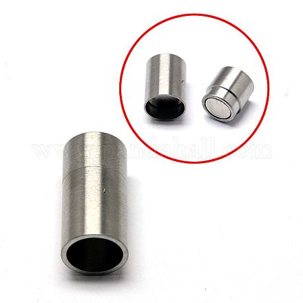 Matte 304 Stainless Steel Magnetic Clasps STAS-A019-4-1