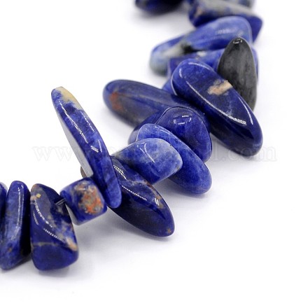 Teints et naturels brins de perles de lapis-lazuli G-J279-02-1