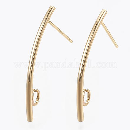 Accessoires de clous d'oreilles en laiton X-KK-S348-111-1