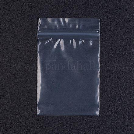 プラスチックジップロックバッグ  再封可能な包装袋  トップシール  セルフシールバッグ  長方形  ホワイト  6x4cm  片側の厚さ：2.1ミル（0.055mm）  100個/袋 OPP-G001-F-4x6cm-1