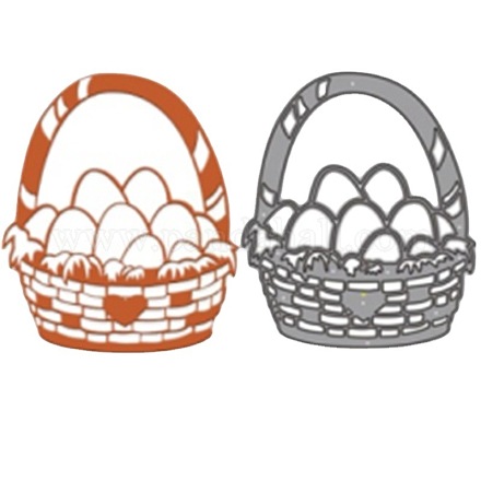 Plantillas de troqueles de corte de acero al carbono con cesta de huevos de Pascua PW-WG94262-01-1
