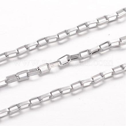 304 Stainless Steel Box Chains CHS-K004-02P-0.8mm-1