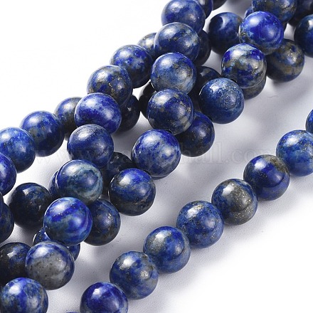 Natural Lapis Lazuli Round Beads Strands X-G-I181-09-8mm-1