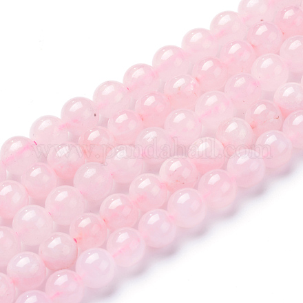 Granos naturales de abalorios de cuarzo rosa X-G-T055-4mm-13-1