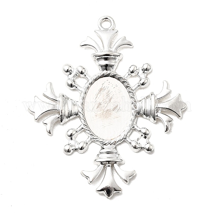 Impostazione di cabochon in lega&nbsp;PW-WGAB9EB-12-1