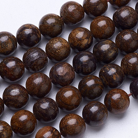 Natural Bronzite Beads Strands G-D855-12-10mm-1