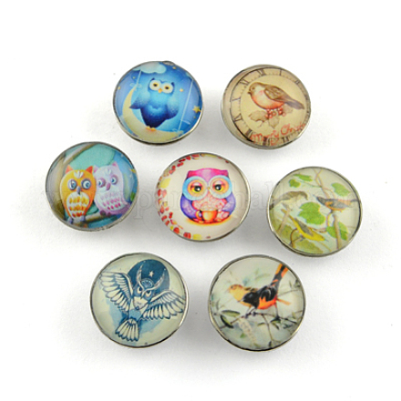Brass Jewelry Snap Buttons GLAA-Q034-M-1