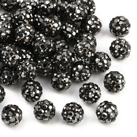 Perles de strass en argile polymère RB-H284-6MM-Half-1-1