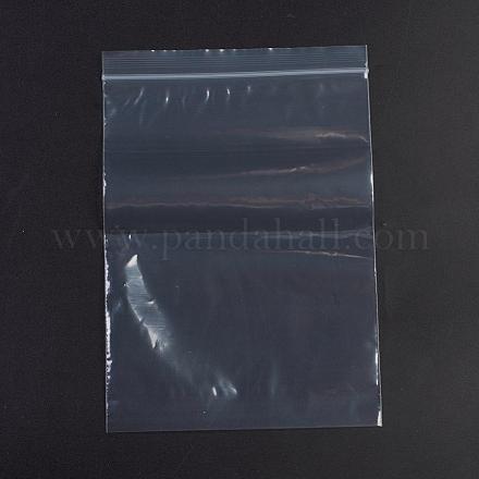 プラスチックジップロックバッグ  再封可能な包装袋  トップシール  セルフシールバッグ  長方形  ホワイト  22x15cm  片側の厚さ：2.1ミル（0.055mm）  100個/袋 OPP-G001-F-15x22cm-1