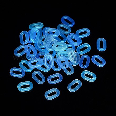Anillos de unión de acrílico transparente con revestimiento iridiscente y arcoíris luminoso OACR-Z013-07-1