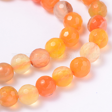 Dyed Natural Agate Round Bead Strands G-L377-38-6mm-1