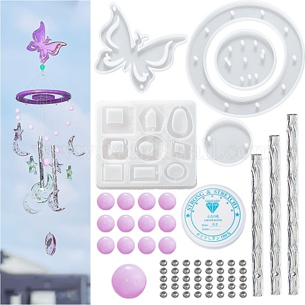 DIY Butterfly Wind Chime Making Kits DIY-P028-18-1
