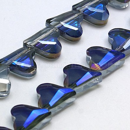 Electroplate Glass Beads Strands EGLA-E011-10x12mm-H02-1