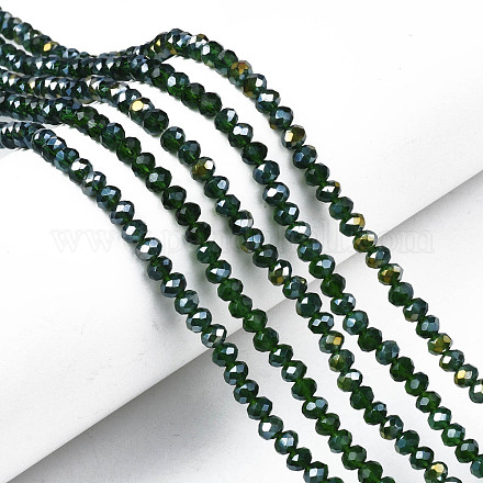 Electroplate Glass Beads Strands EGLA-A034-T4mm-B28-1